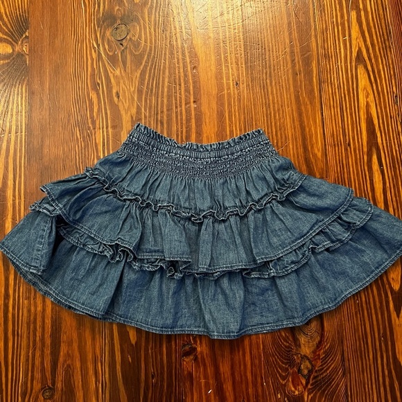 GAP X LOVESHACKFANCY Denim Ruffle Mini Skirt SOLD OUT ONLINE! - Picture 2 of 6